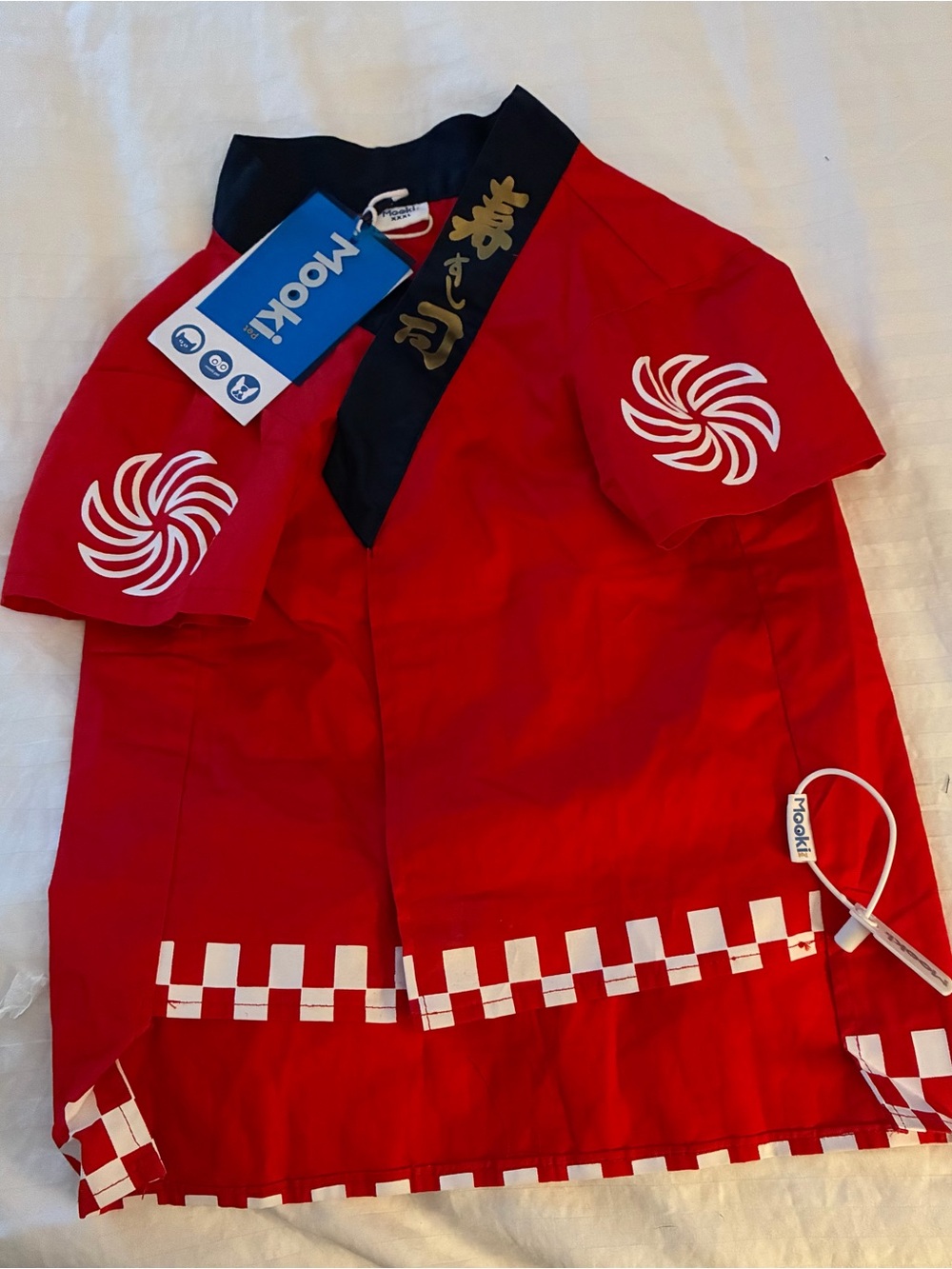 XXL Japanese Sushi Chef Pet Costume NWT
